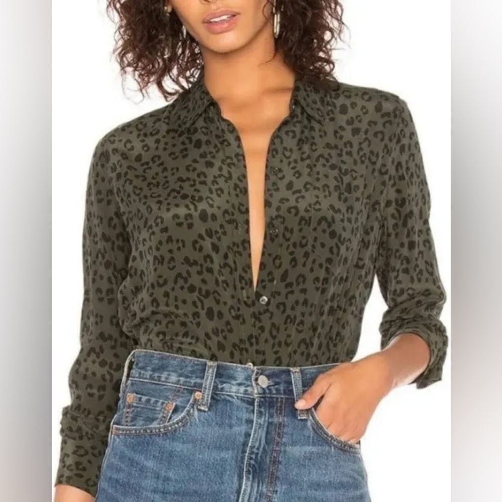 Rails Silk Cheetah Blouse